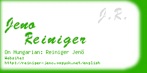 jeno reiniger business card