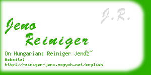 jeno reiniger business card
